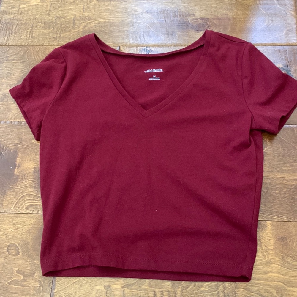 Target V neck (maroon)
